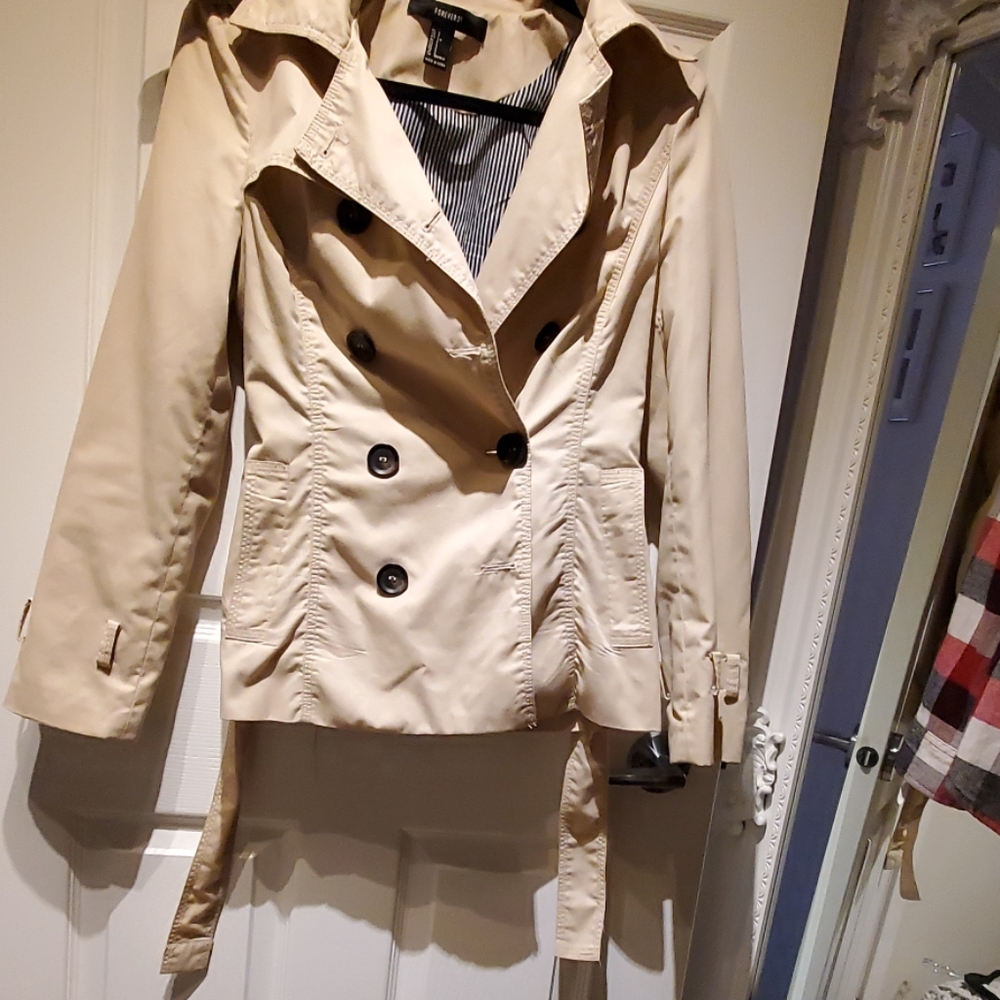 Cream trench coat